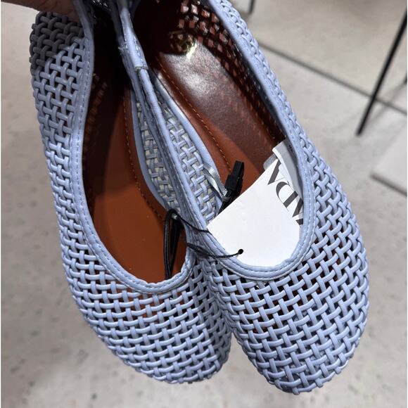 RARE!!! ZARA Blue Braided Ballet Flats NWT - Picture 4 of 12